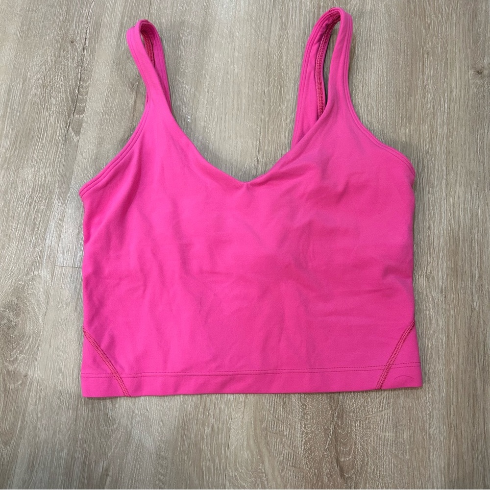 Lululemon pink crop top size 4